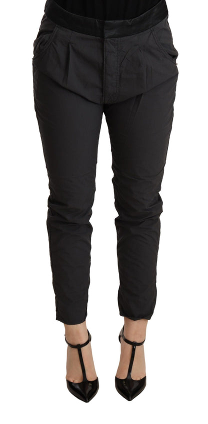 Pantaloni skinny in cotone slim fit a vita media grigi CYCLE