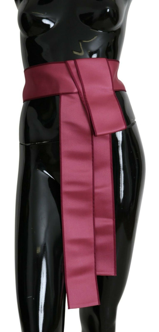 Cintura larga Dolce &amp; Gabbana in seta rosa 100% con chiusura a 3 bottoni