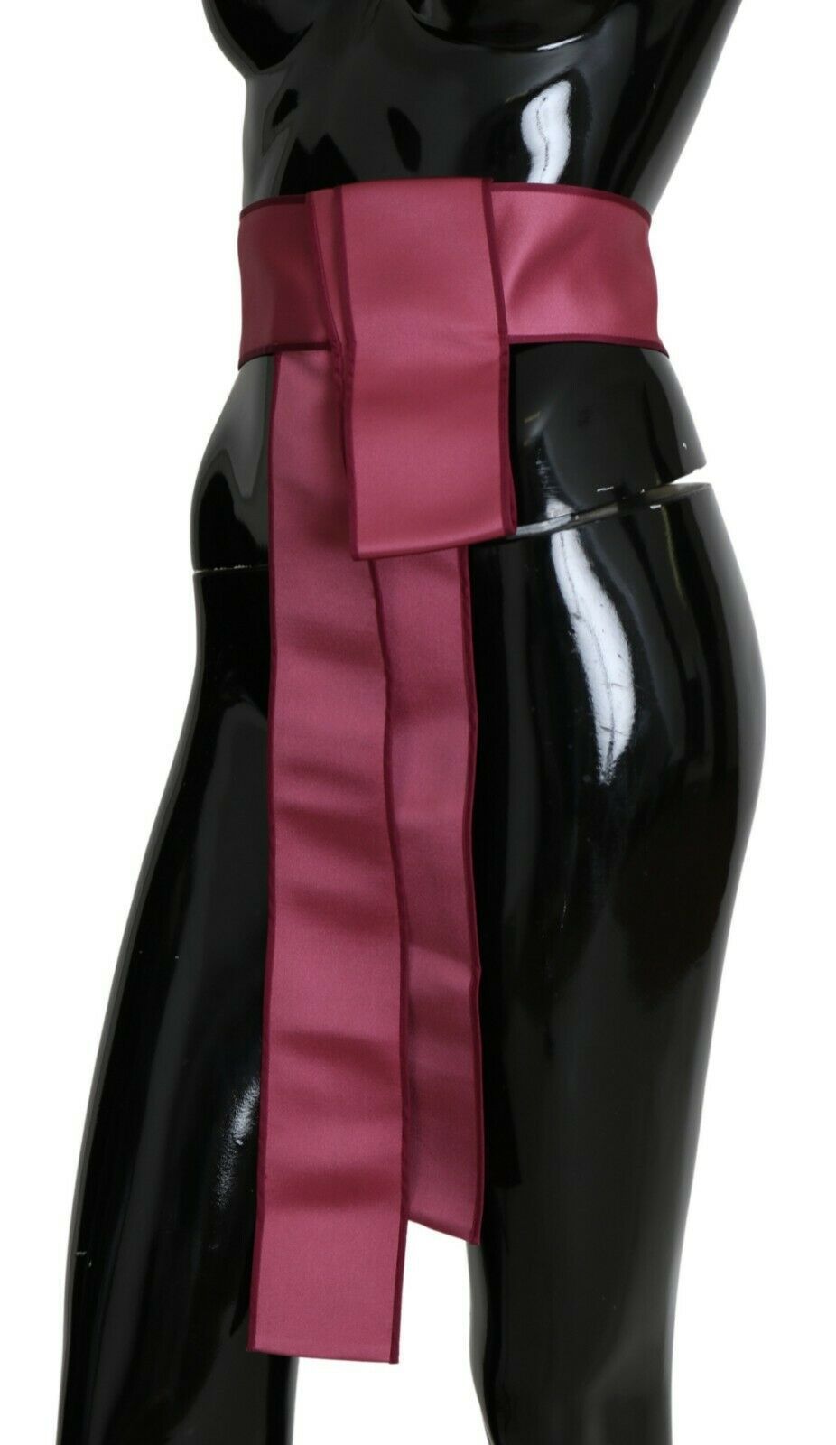 Cintura larga Dolce &amp; Gabbana in seta rosa 100% con chiusura a 3 bottoni