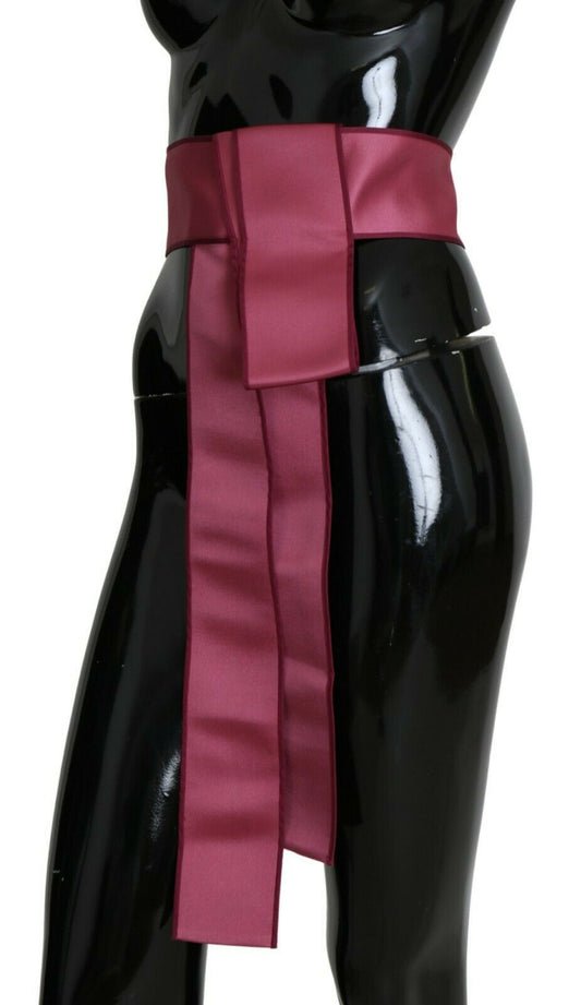 Cintura larga Dolce &amp; Gabbana in seta rosa 100% con chiusura a 3 bottoni