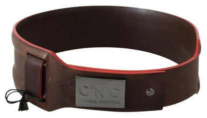 Cintura in vera pelle marrone scuro Costume National