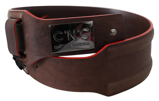 Cintura in vera pelle marrone scuro Costume National