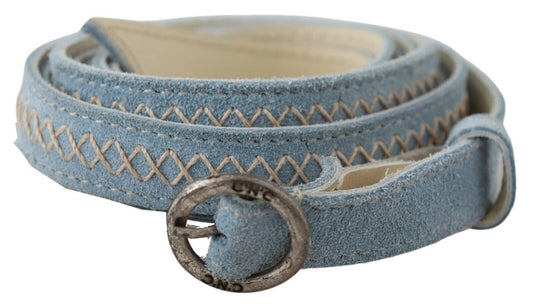 Cintura sottile in pelle blu Costume National