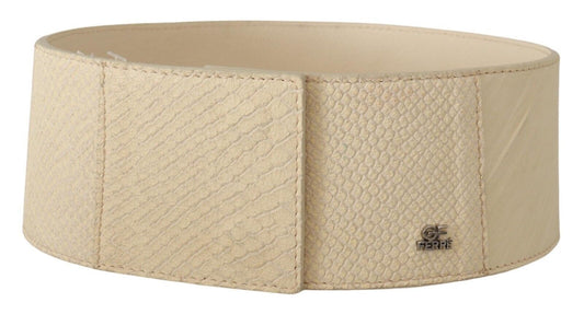 Cintura larga alla moda in cotone cerato bianco GF Ferre