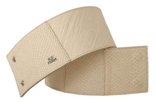 Cintura larga alla moda in cotone cerato bianco GF Ferre