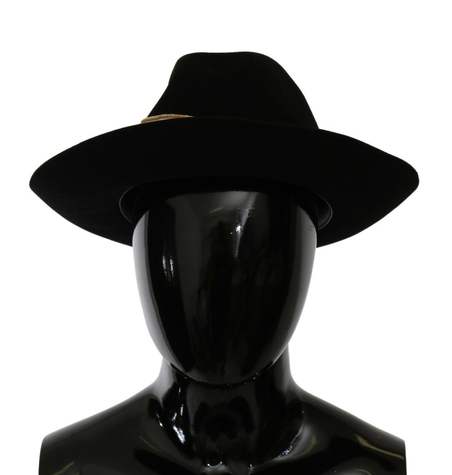 Cappello Panama a tesa larga Dolce &amp; Gabbana Lapin Amor Gignit nero
