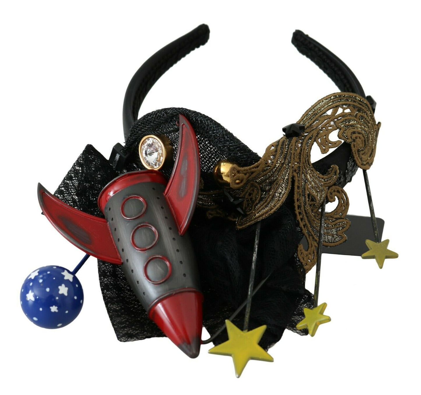 Dolce &amp; Gabbana Rocket Crystal Stars Tiara Diadema Fascia per capelli