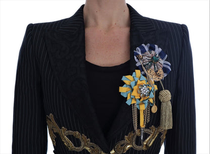 Giacca blazer da favola in cristallo nero Dolce &amp; Gabbana