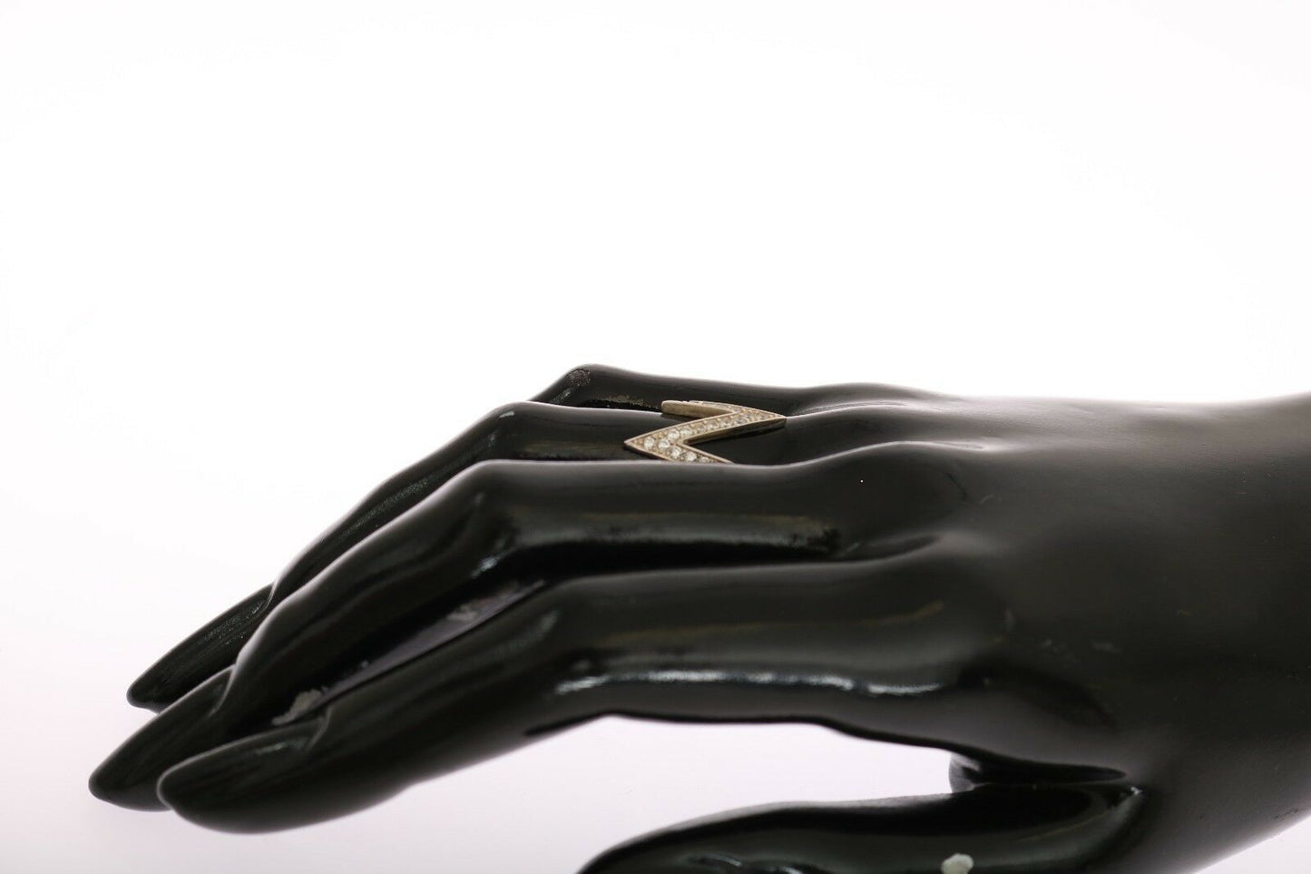Anello da donna in argento autentico Nialaya con cristalli trasparenti