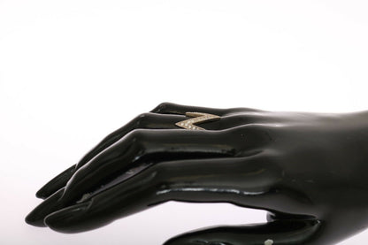 Anello da donna in argento autentico Nialaya con cristalli trasparenti