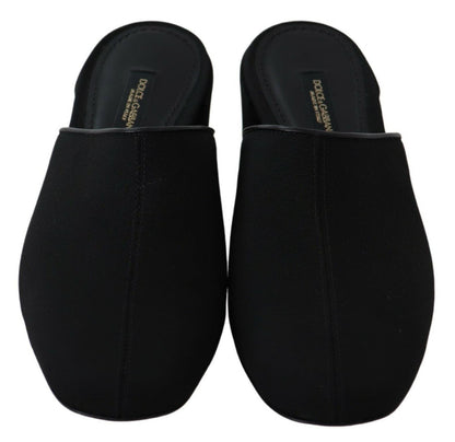 Sandali con zeppa in grosgrain nero Dolce &amp; Gabbana da donna