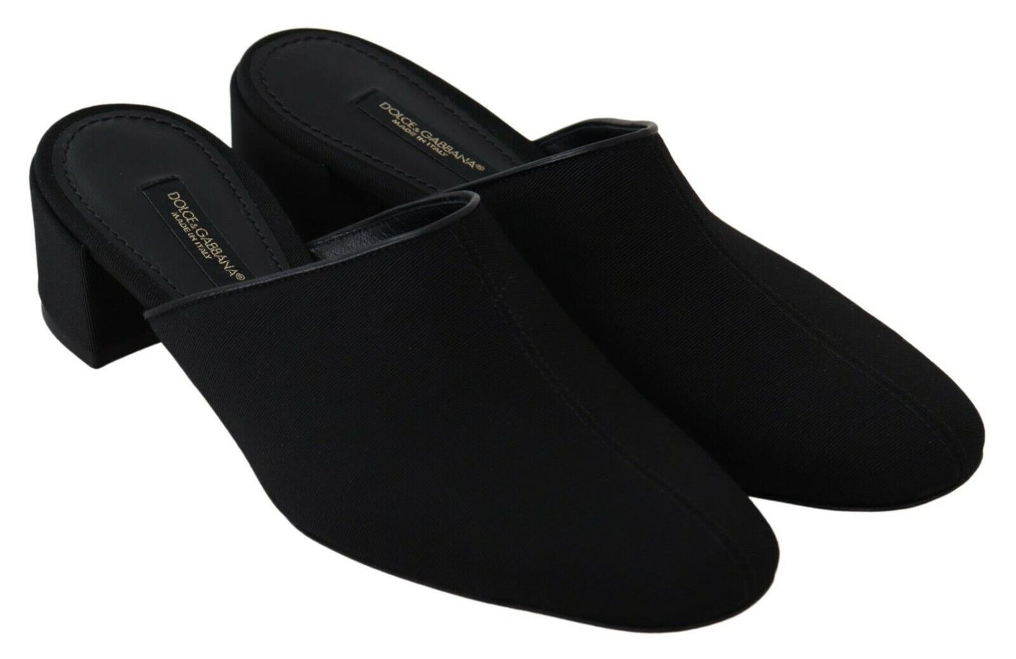 Sandali con zeppa in grosgrain nero Dolce &amp; Gabbana da donna