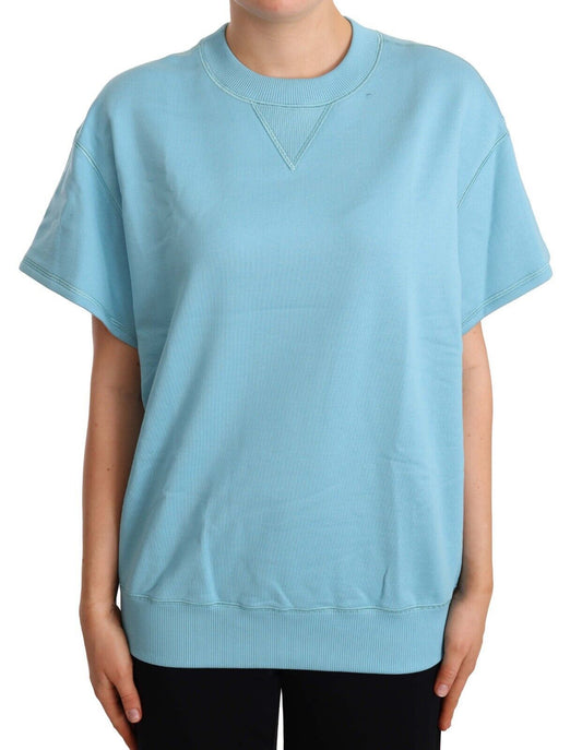 Dolce &amp; Gabbana Maglia girocollo a maniche corte in cotone blu