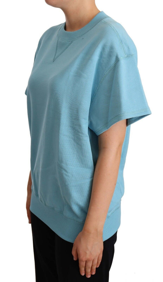 Dolce &amp; Gabbana Maglia girocollo a maniche corte in cotone blu