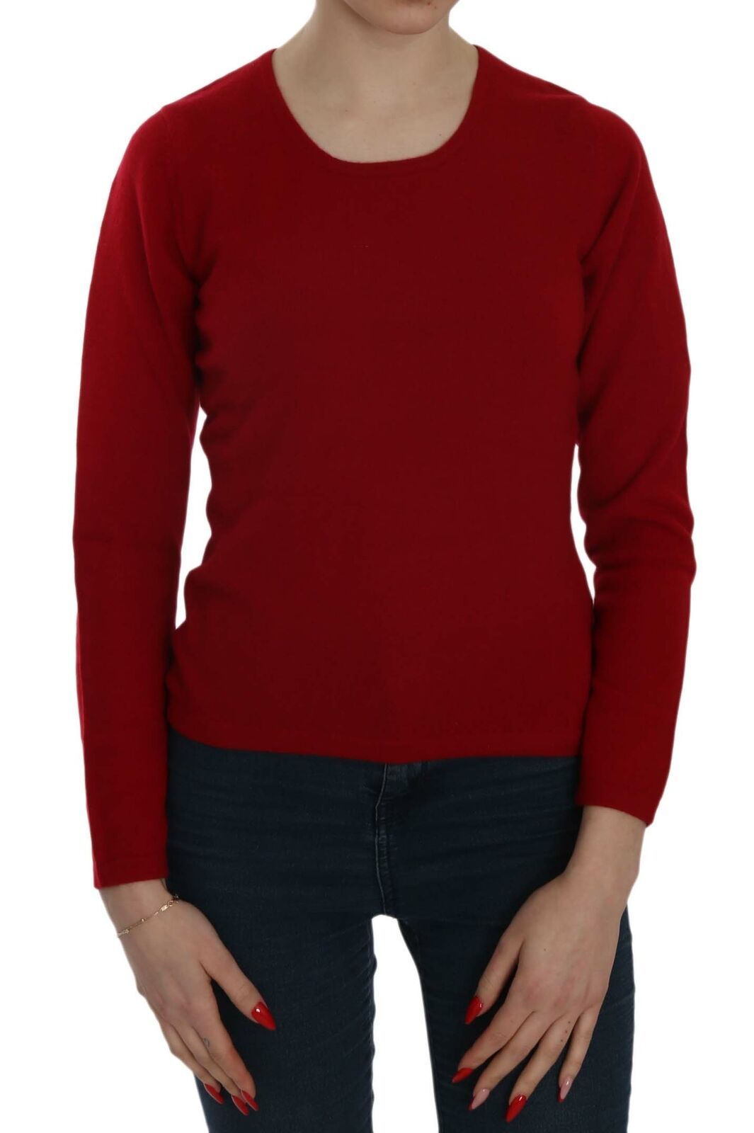 MILA SCHÖN Maglione girocollo rosso in cashmere