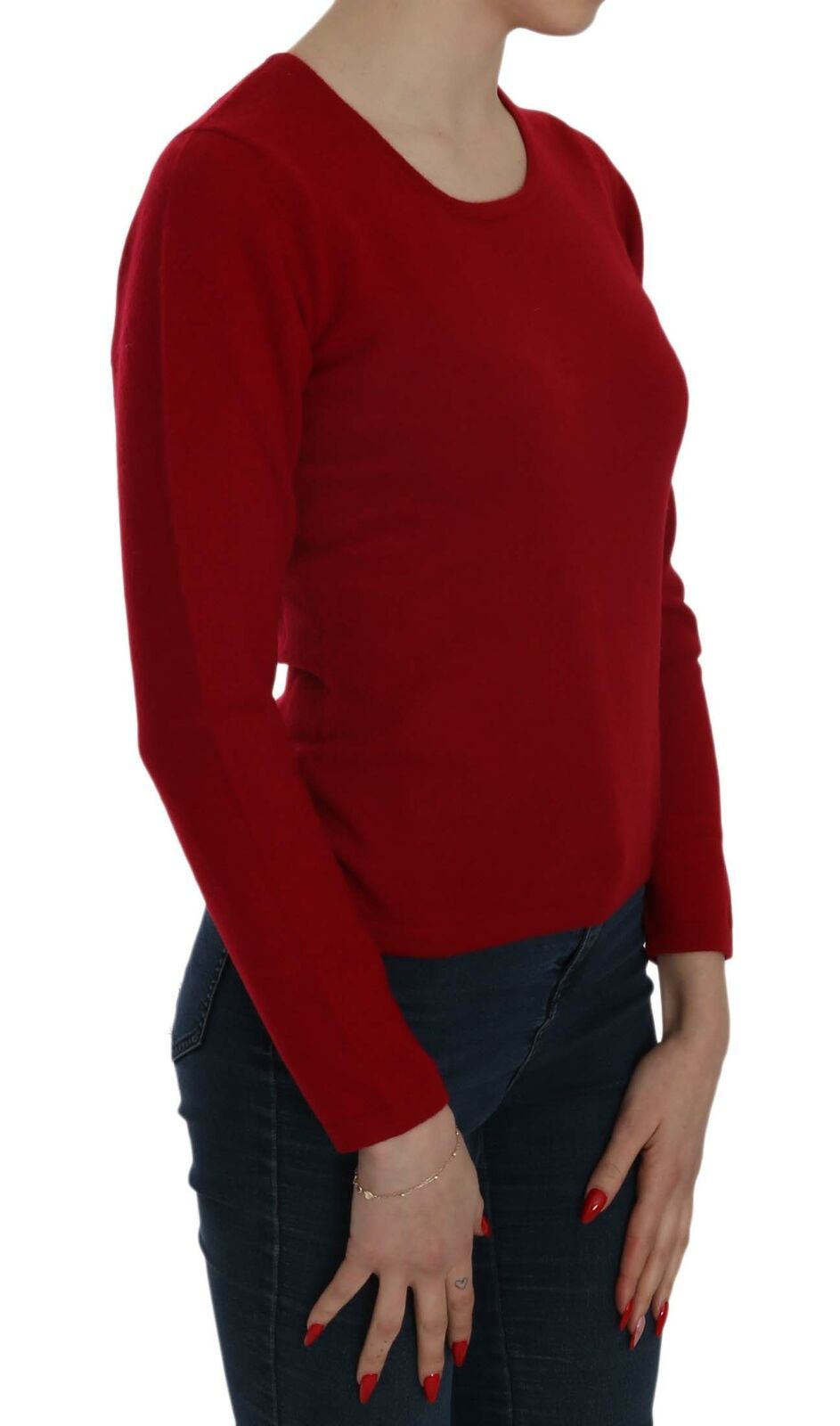 MILA SCHÖN Maglione girocollo rosso in cashmere
