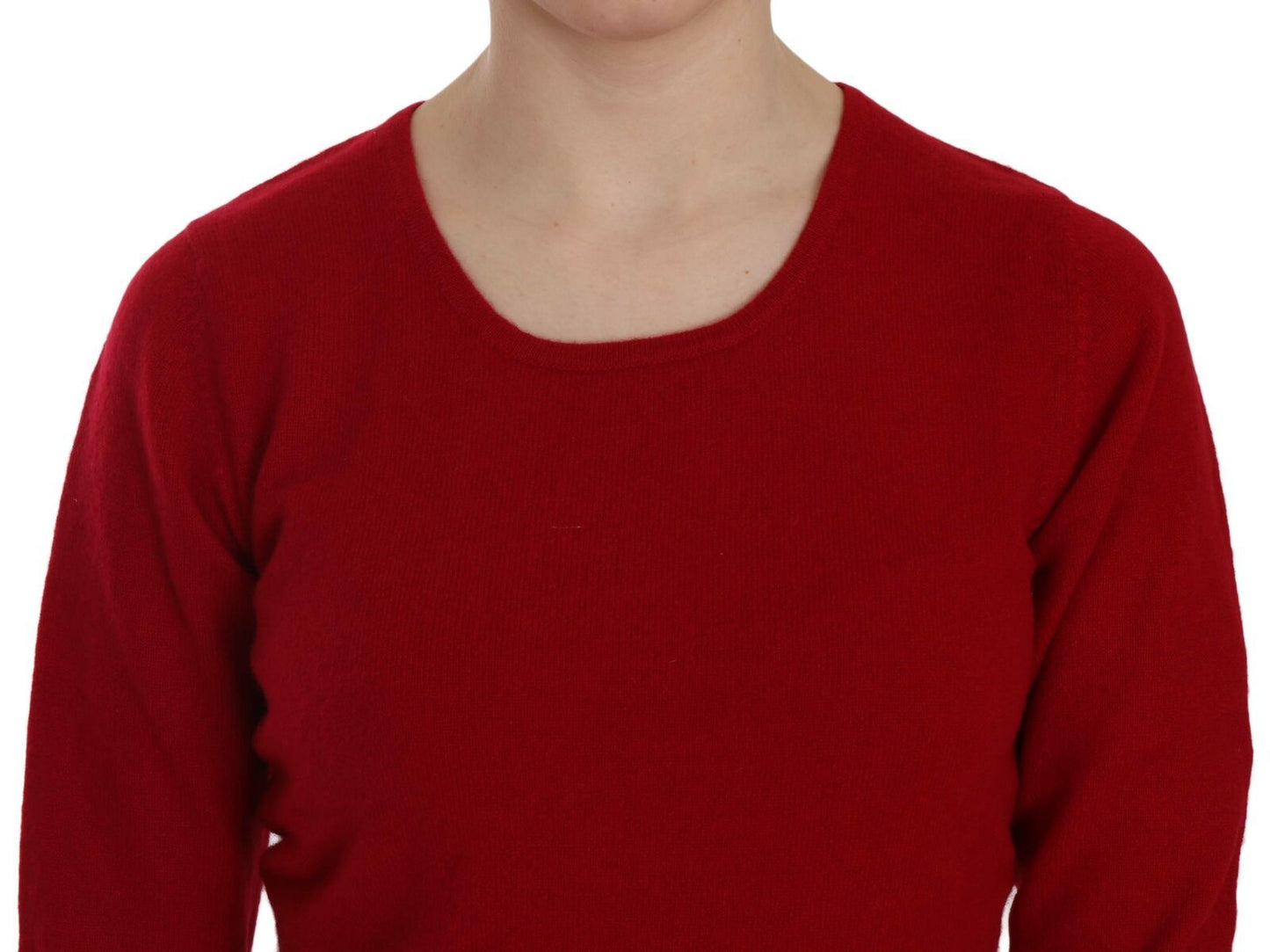 MILA SCHÖN Maglione girocollo rosso in cashmere