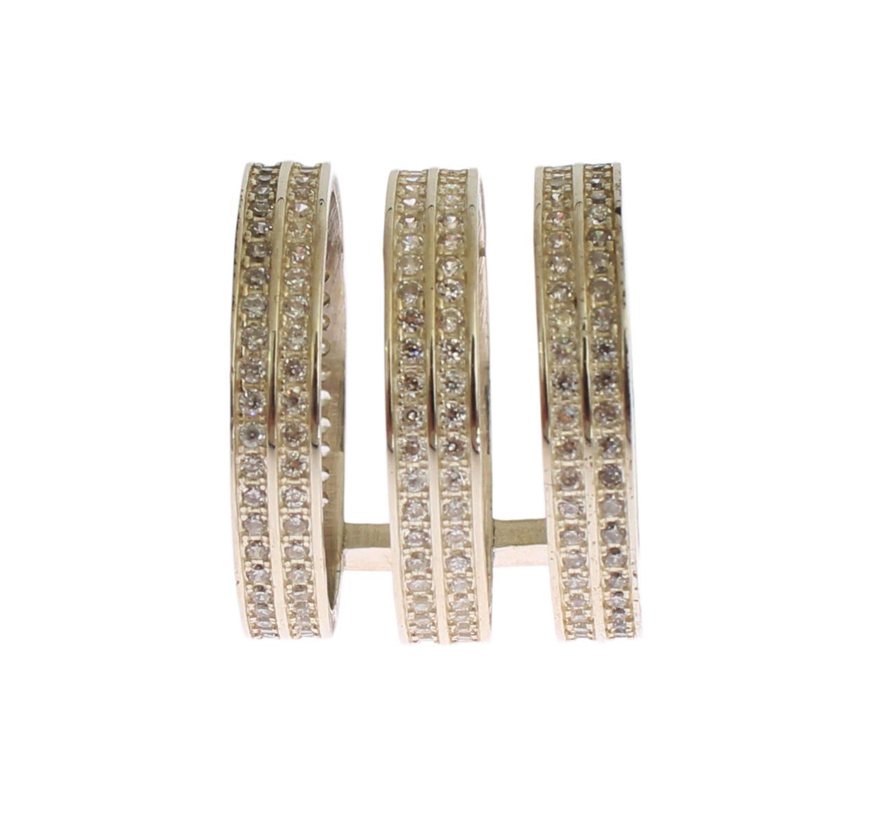 Anello da donna autentico Nialaya in argento sterling 925 con zirconi trasparenti