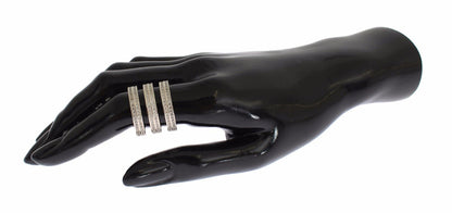 Anello da donna autentico Nialaya in argento sterling 925 con zirconi trasparenti