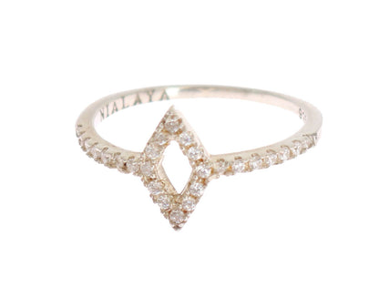 Anello in argento 925 Nialaya Silver Rhombus da donna con zirconi trasparenti