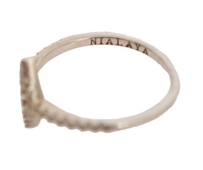 Anello in argento 925 Nialaya Silver Rhombus da donna con zirconi trasparenti