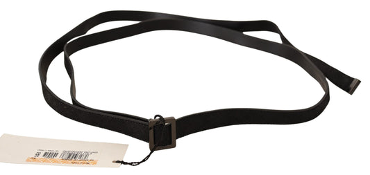 Cintura con fibbia in metallo in pelle nera Costume National