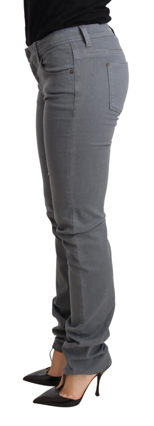 Jeans skinny slim a vita bassa in cotone grigio Ermanno Scervino