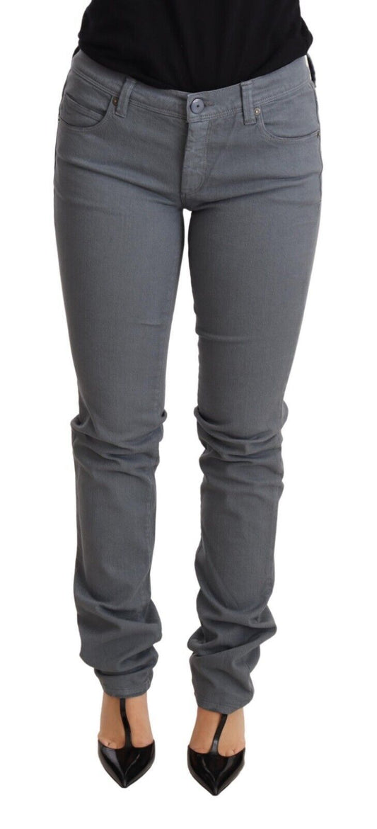 Jeans skinny slim a vita bassa in cotone grigio Ermanno Scervino