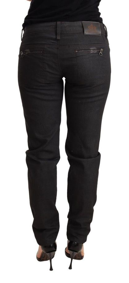 Jeans skinny slim a vita bassa neri Ermanno Scervino in cotone