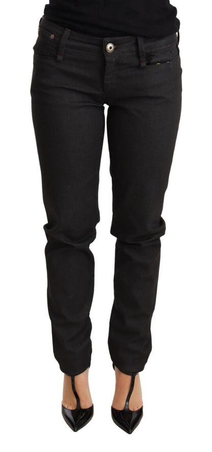 Jeans skinny slim a vita bassa neri Ermanno Scervino in cotone