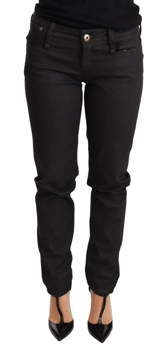 Jeans skinny slim a vita bassa neri Ermanno Scervino in cotone