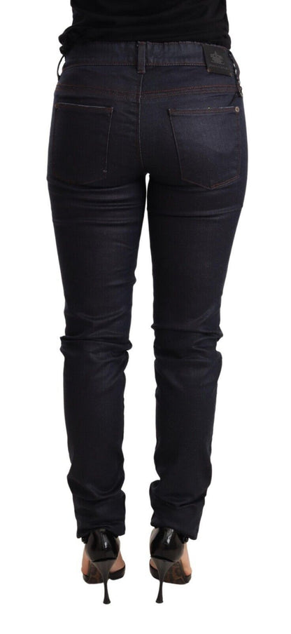 Jeans skinny slim a vita bassa blu Ermanno Scervino in cotone