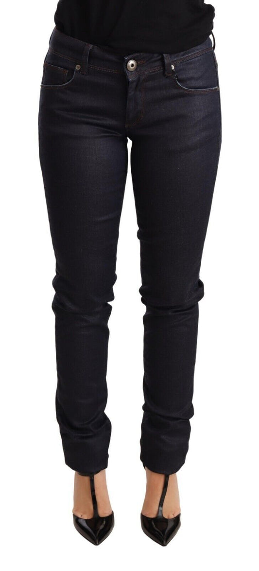 Jeans skinny slim a vita bassa blu Ermanno Scervino in cotone