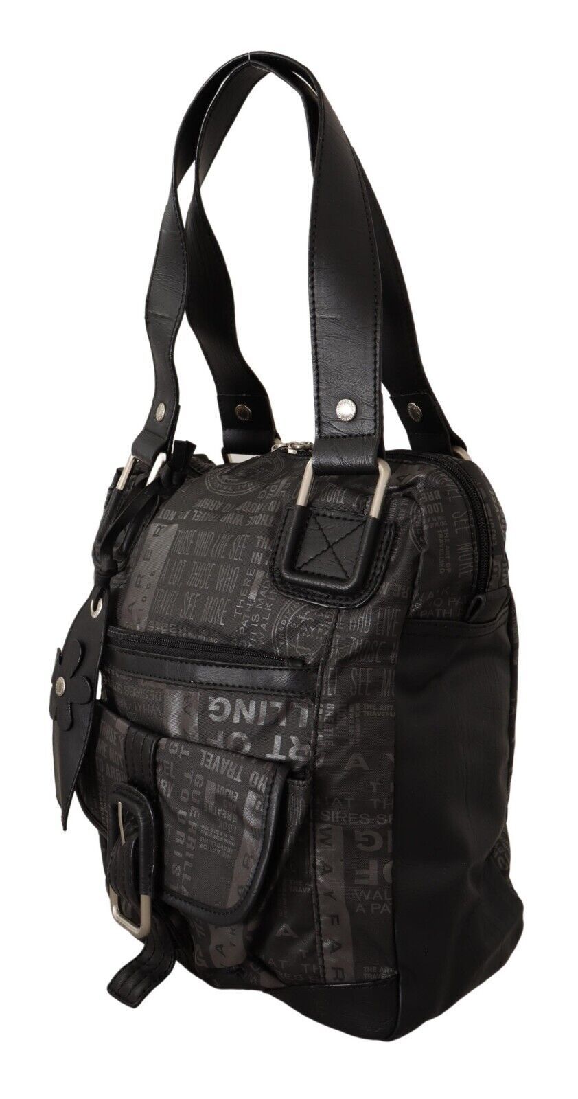 Borsa a tracolla con logo stampato nero WAYFARER