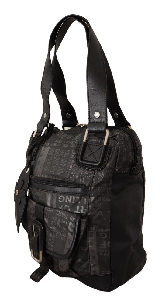 Borsa a tracolla con logo stampato nero WAYFARER