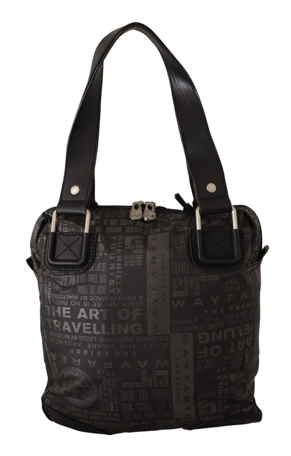 Borsa a tracolla con logo stampato nero WAYFARER