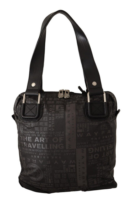 Borsa a tracolla con logo stampato nero WAYFARER