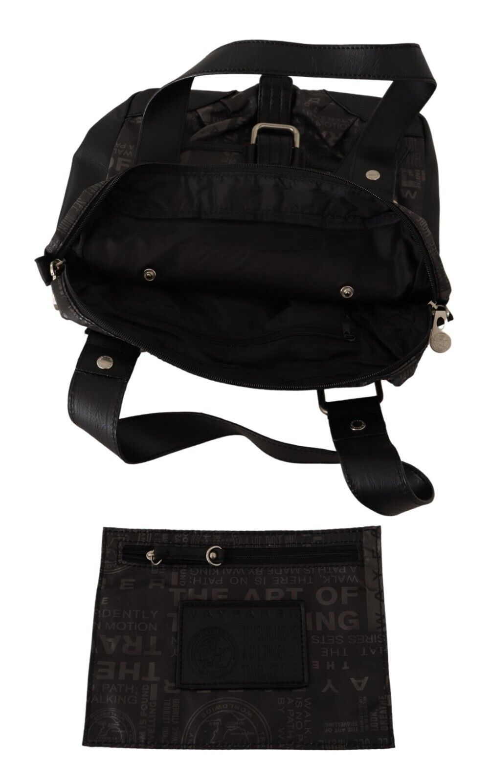 Borsa a tracolla con logo stampato nero WAYFARER