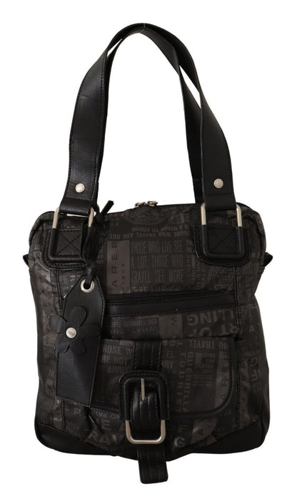 Borsa a tracolla con logo stampato nero WAYFARER