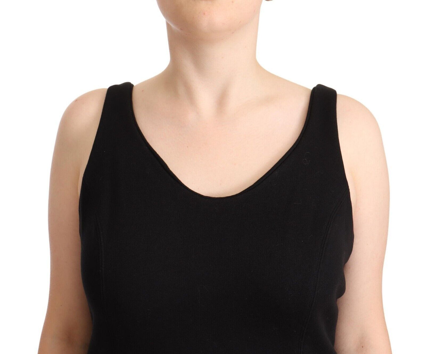 Canotta casual senza maniche in cotone nero Ermanno Scervino