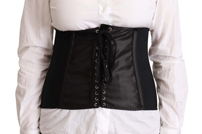 Dolce &amp; Gabbana Top con cintura elasticizzata in vita e corsetto nero