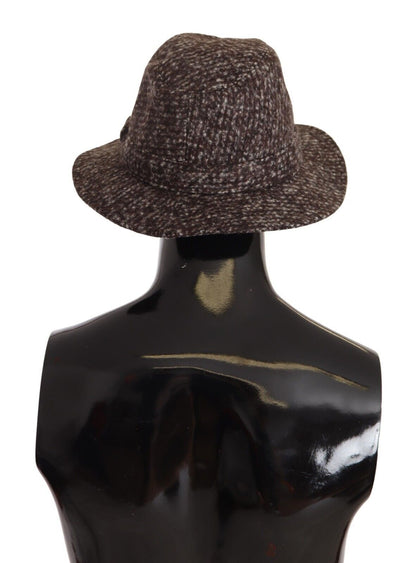 Cappello in tweed testurizzato grigio mélange Dolce &amp; Gabbana