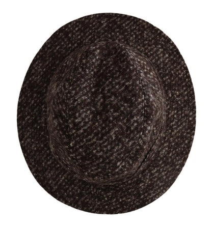 Cappello in tweed testurizzato grigio mélange Dolce &amp; Gabbana