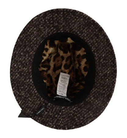Cappello in tweed testurizzato grigio mélange Dolce &amp; Gabbana
