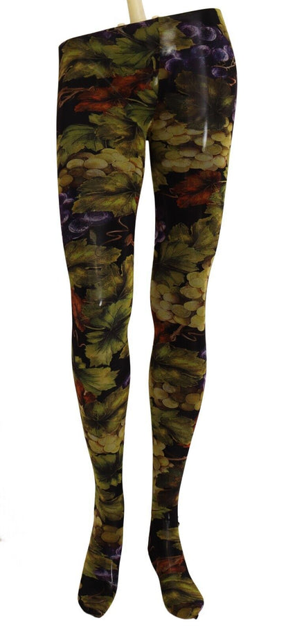 Calze e collant con stampa uva nera Dolce &amp; Gabbana