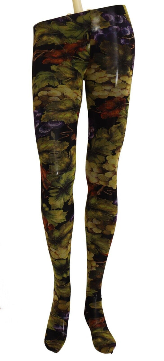 Calze e collant con stampa uva nera Dolce &amp; Gabbana