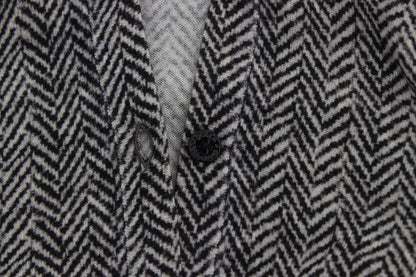 Dolce & Gabbana Maglione Cardigan in Lana Nero Bianco