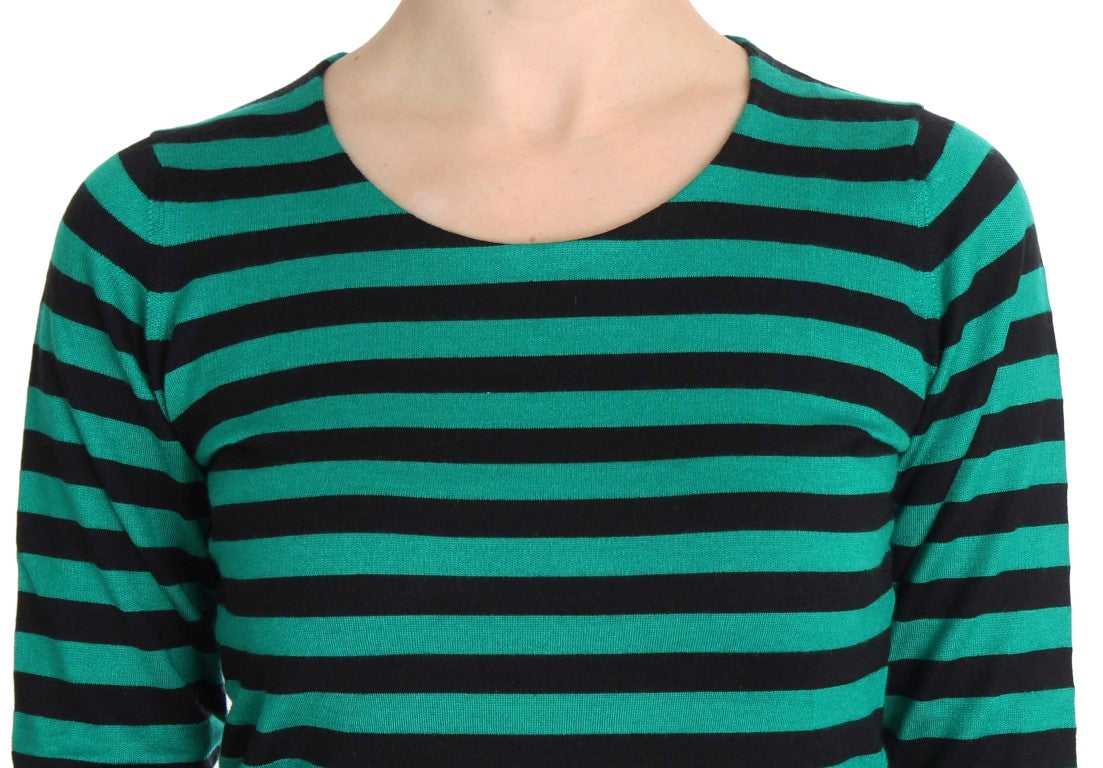 Dolce &amp; Gabbana Maglione in cashmere di seta verde e nero