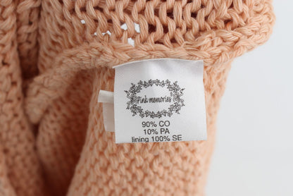 PINK MEMORIES Maglione senza maniche in maglia di misto cotone rosa