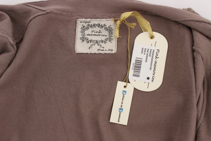 Maglione cardigan in pizzo viola in cotone PINK MEMORIES